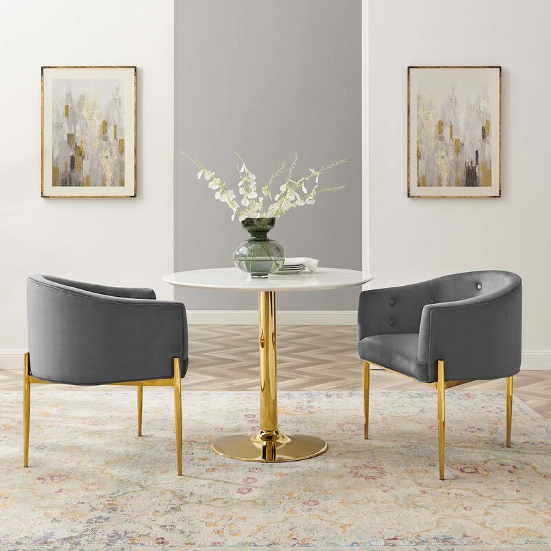 Savour Tufted Performance Velvet Accent Chairs Set of 2 image number 6