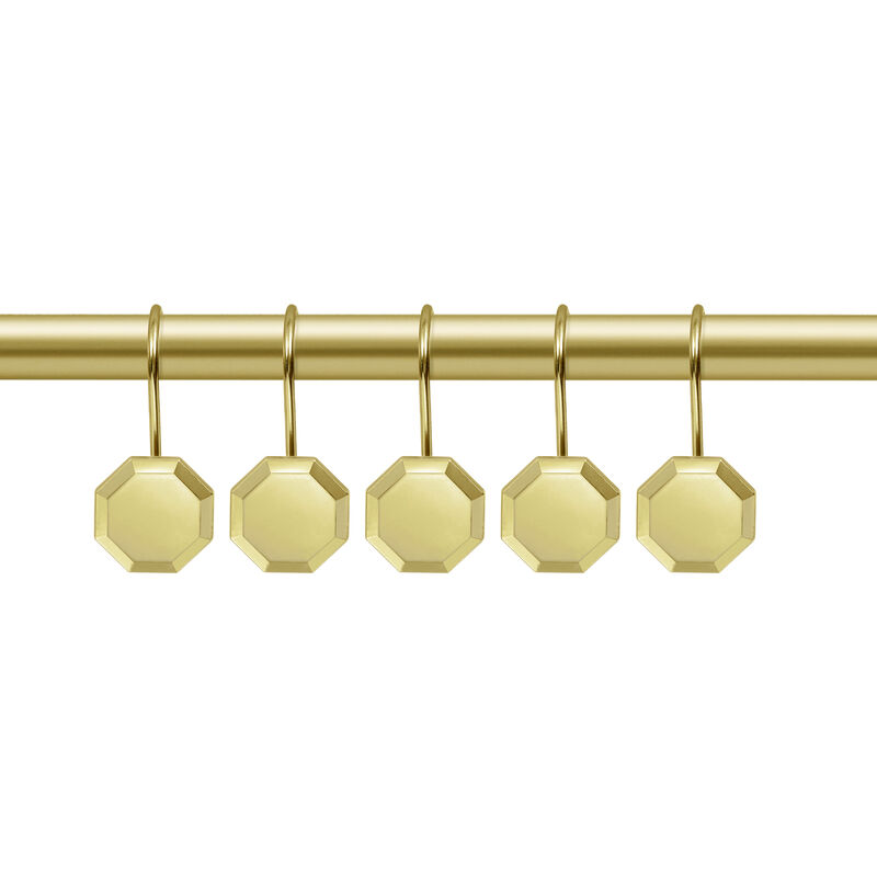 Zinc Shower Curtain Hooks, Set of 12 image number 4