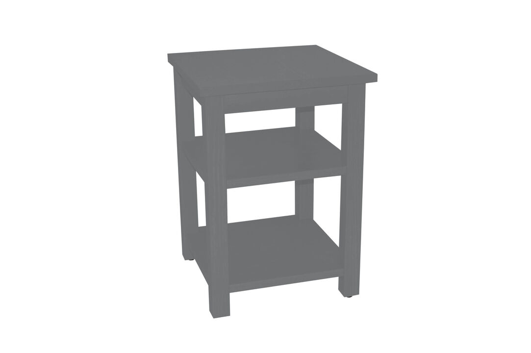 HomeRoots 28" Gray Solid Wood Nightstand
