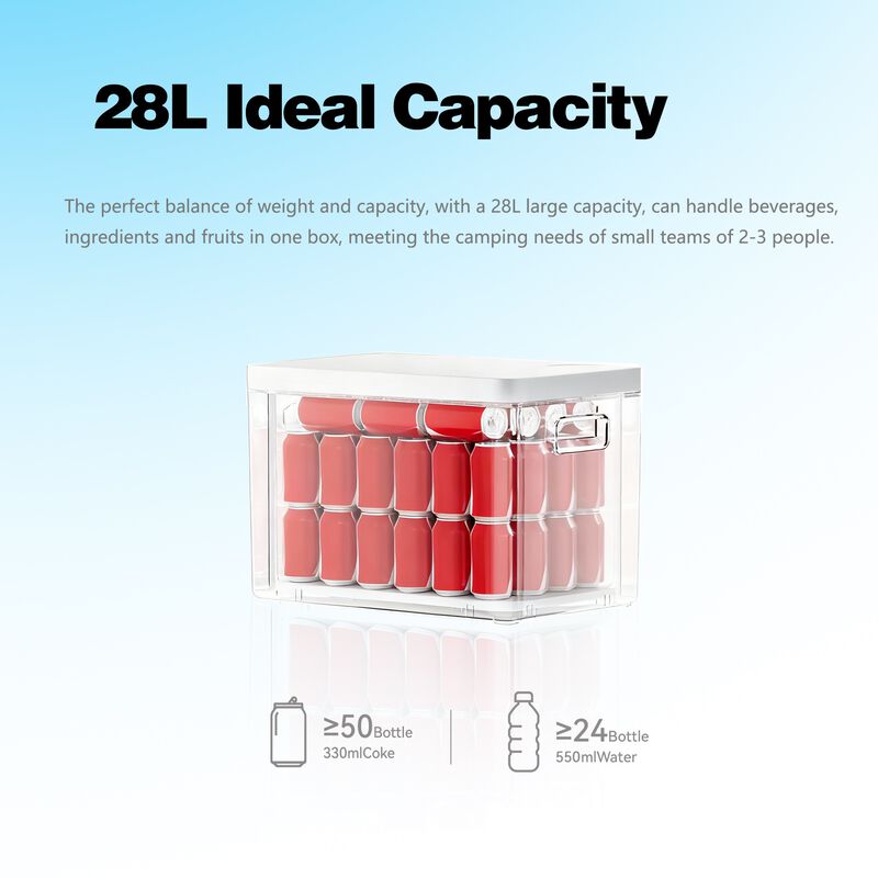 30QT U8Pro Vacuum Insulated Cooler, 10-Day Cold Retention, Portable Ice Chest for Camping, Tailgating & Outdoor Activities image number 9