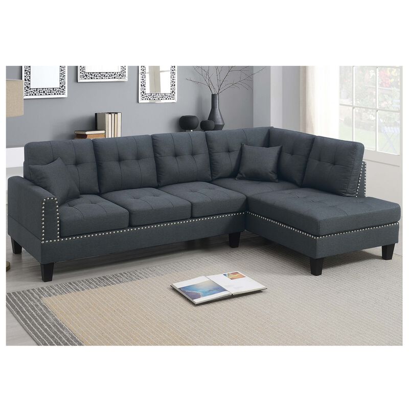 Wudrof Nailhead Trim L‑Shape Sectional Sofa image number 1