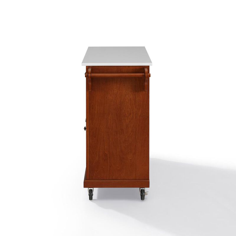 Crosley Furniture Full Size Stone Top Kitchen Cart