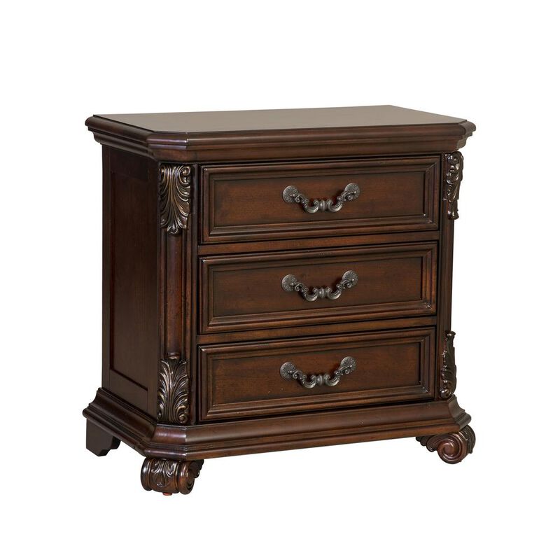 Liberty Furniture Messina Estates 3 Drawer Night Stand in Cognac image number 0