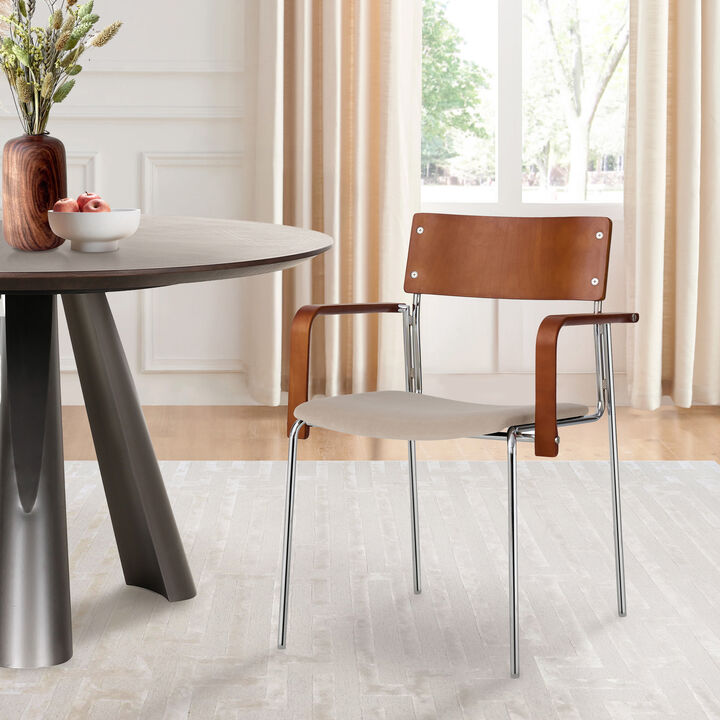 Pasargad Home Kyoto 2-Piece Armchair Set &ndash; Beige/Brown