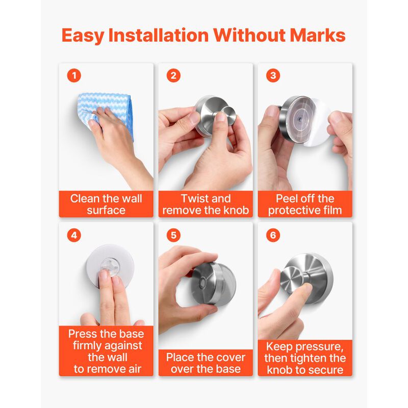 2-Pack Suction Cup Hooks for Bathroom, Kitchen, Glass, Mirror and Tile image number 6