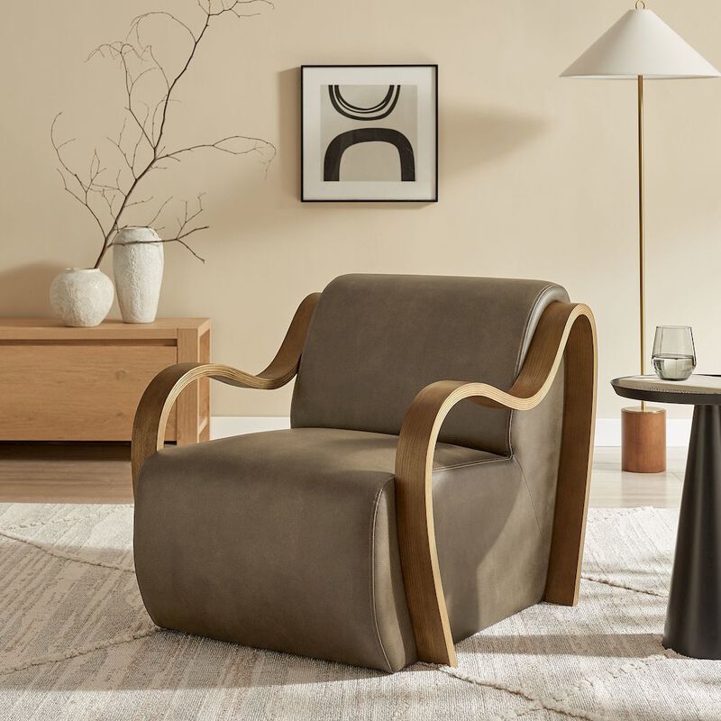 Atrium Vegan Leather Accent Armchair image number 7