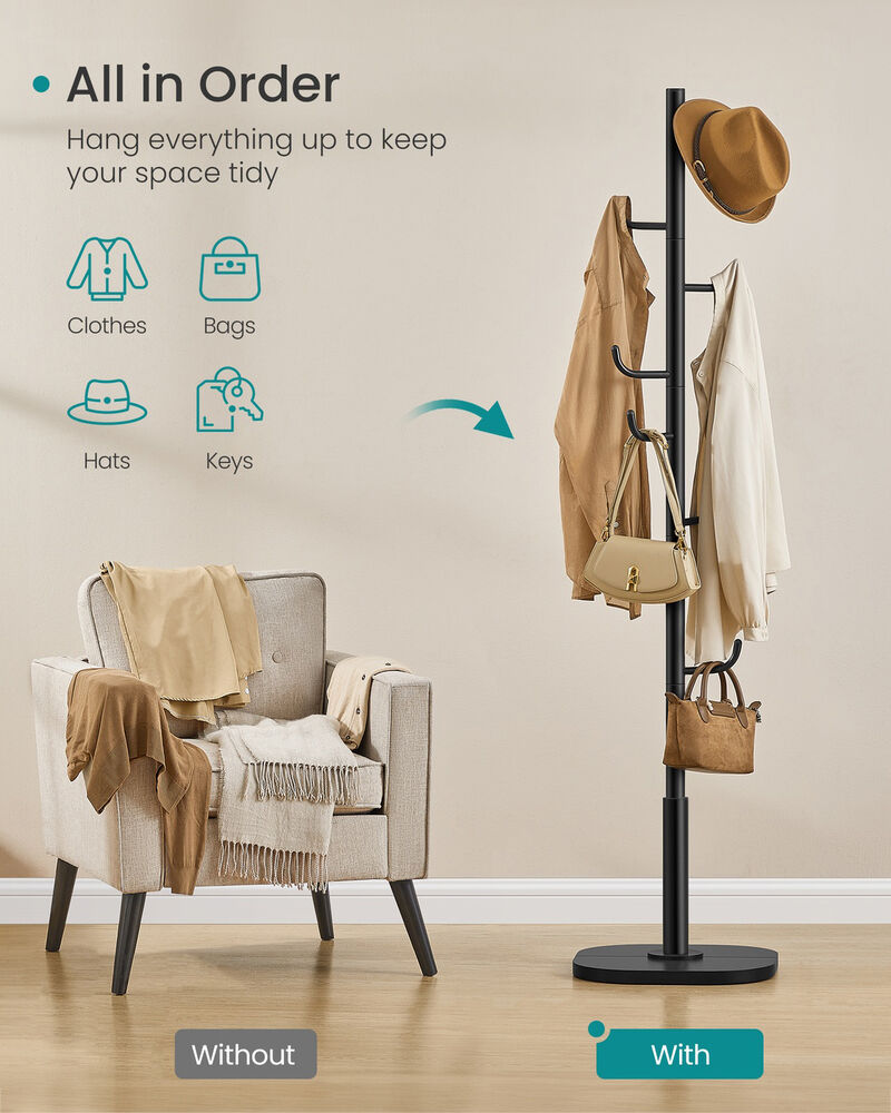 Freestanding cactus coat rack with sturdy hooks image number 3