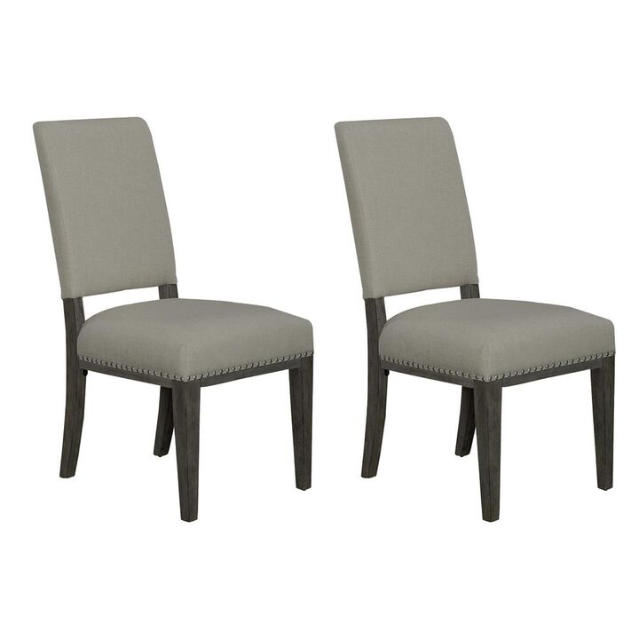 Liberty Furniture Uph Side Chair (RTA) - Set of 2 Traditional Brown in Havana Brown Finish