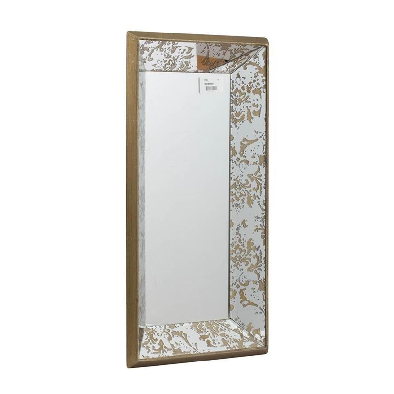 HomeRoots 20" Silver Glass Framed Accent Mirror image number 2