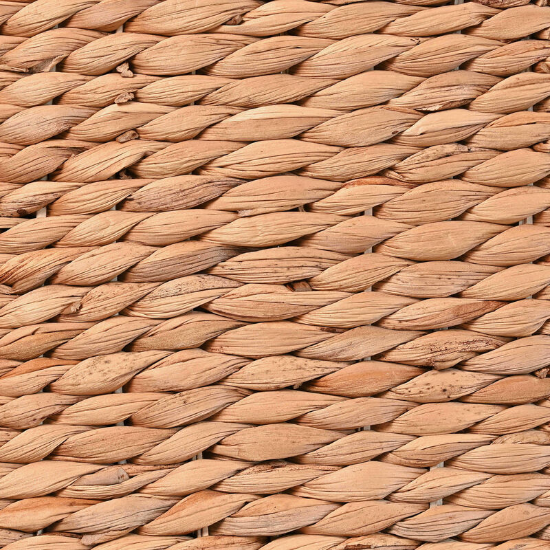 Brooks Classic Farmhouse Woven Hyacinth Rectangular Storage Baskets with Lids and Handles