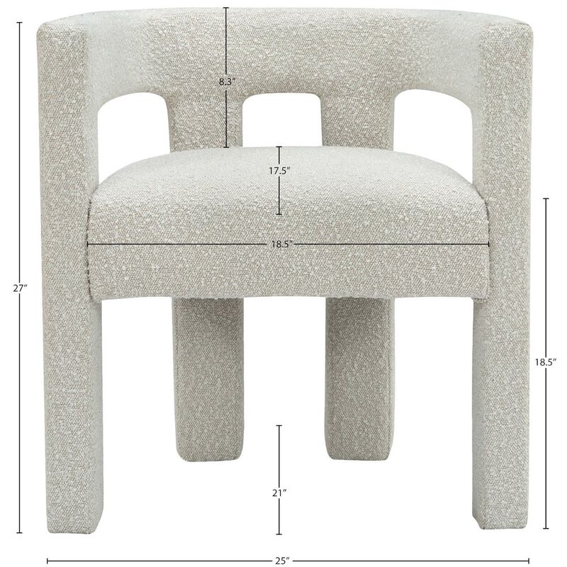 Meridian Furniture Athena Boucle Fabric Accent/Dining Chair