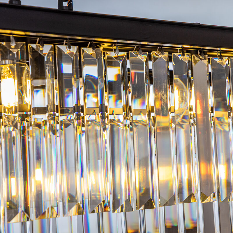 12-Light Modern Fringe Crystal Chandelier for Dining Room with Crystal Accents image number 3