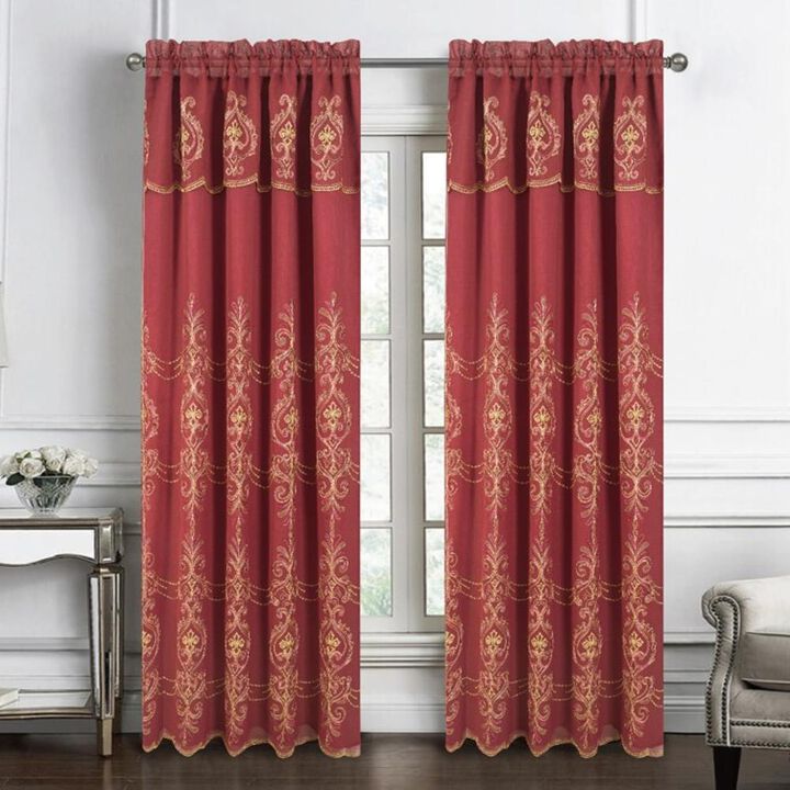 RT Designers Collection Jayla Stylish & Premium Embroidered Curtain Panel