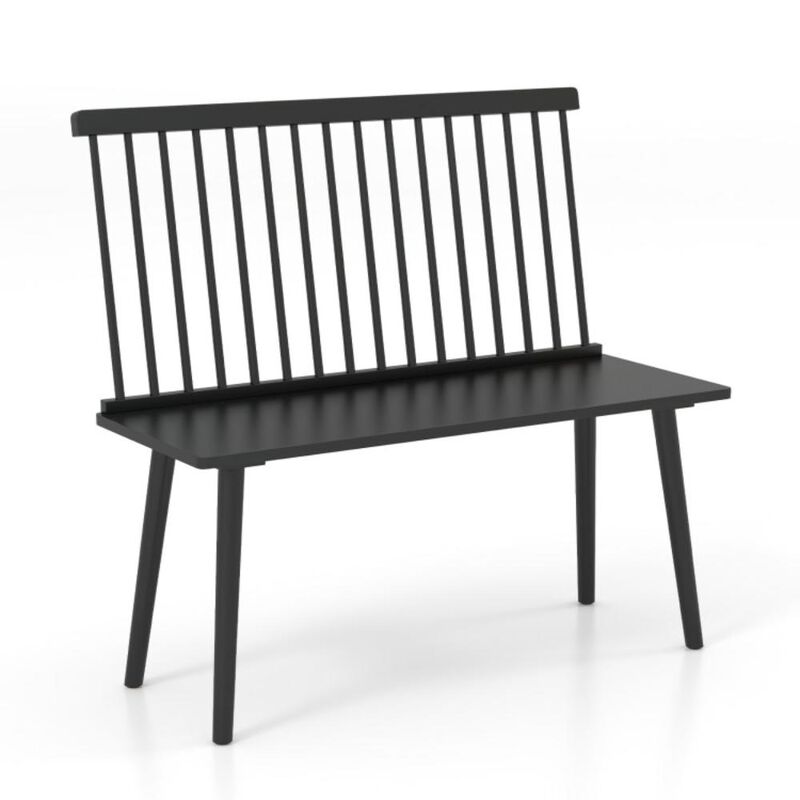Hivvago Bench for 2 with Spindle Back for Kitchen Dining Room Hallway
