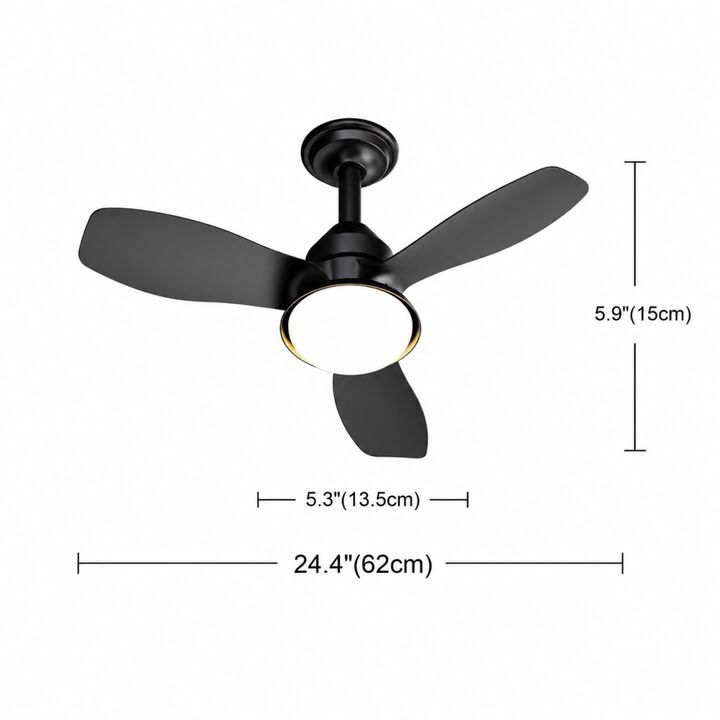ELEMENT ACE Low Profile Ceiling Fan with Dimmable LED Light, Quiet Reversible DC Motor, App and Remote Control Flush Mount Design