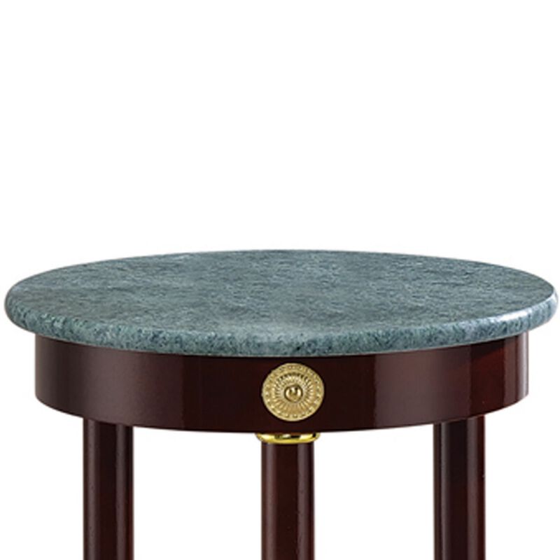 Ideally Classic Accent Table, Merlot Brown image number 2