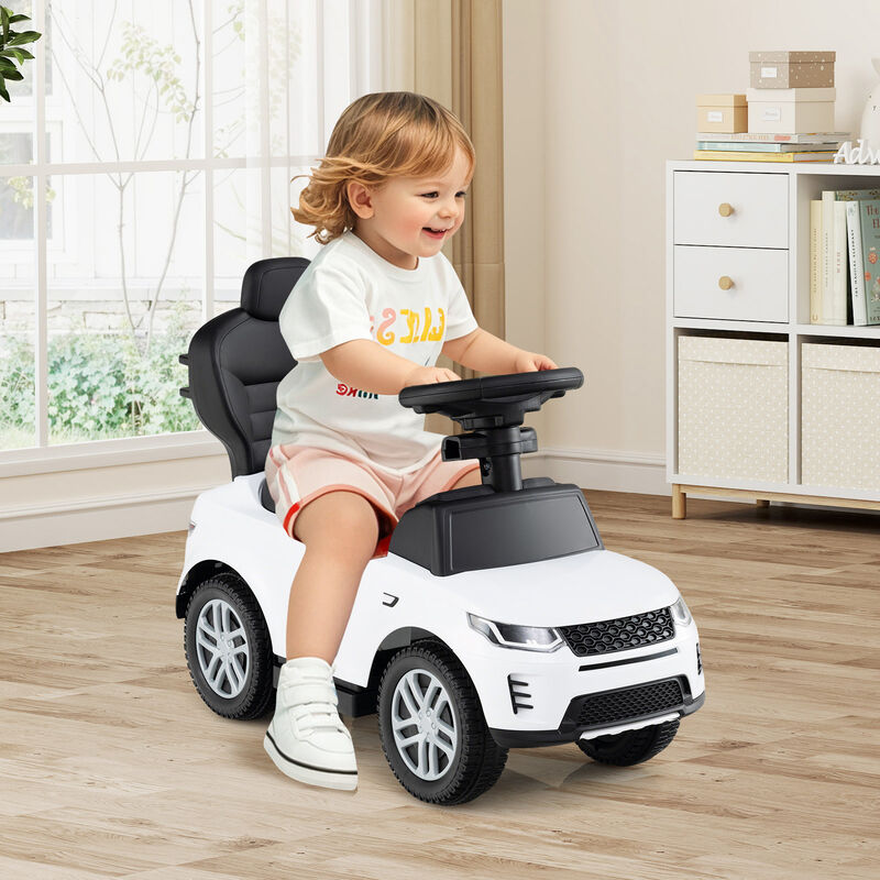 3 in 1 Baby Push Car with Safety Guardrail and Handle for Toddler Indoor Play image number 1