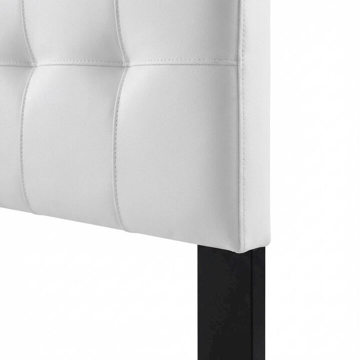 Upholstered Vinyl King Headboard with Padded Design and Durable Finish