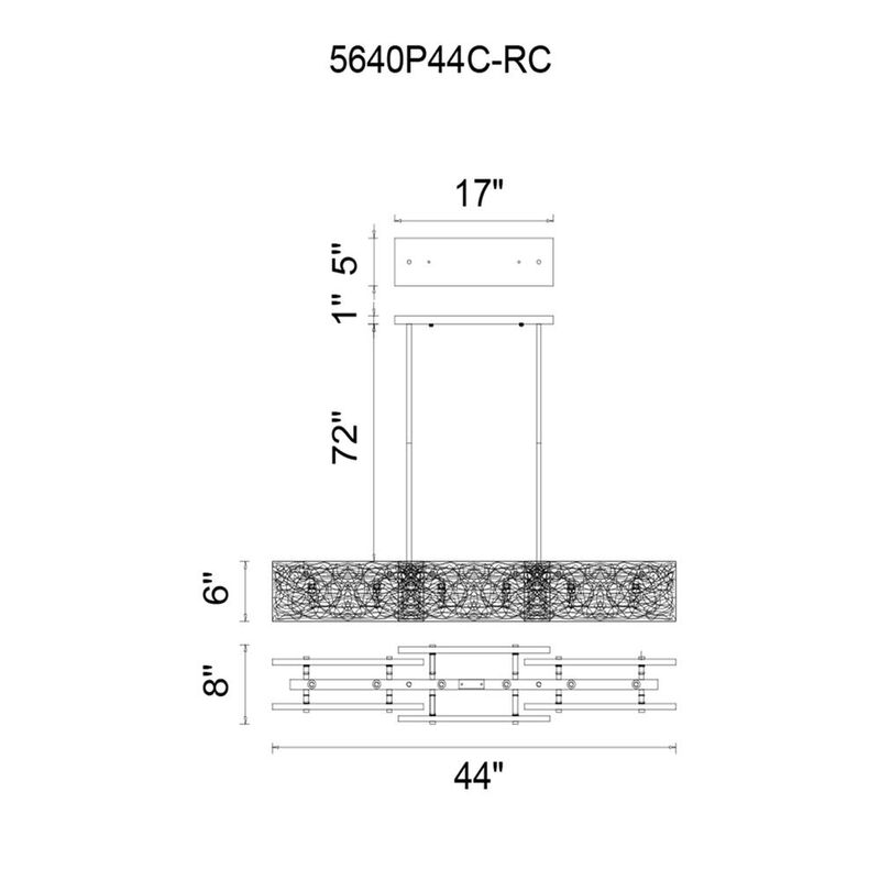 CWI Lighting Wilma 6 Light Down Chandelier With Chrome Finish
