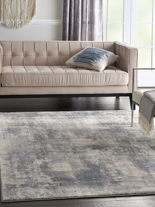 Rustic Textures RUS02 Blue/Ivory 5'3" x 7'3" Rug