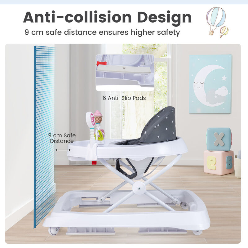 Adjustable Height Baby Activity Walker Foldable with Removable Seat image number 5