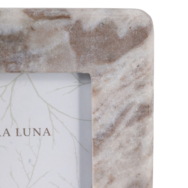 4x6" Curved Edge Marble Frame, Tan image number 5