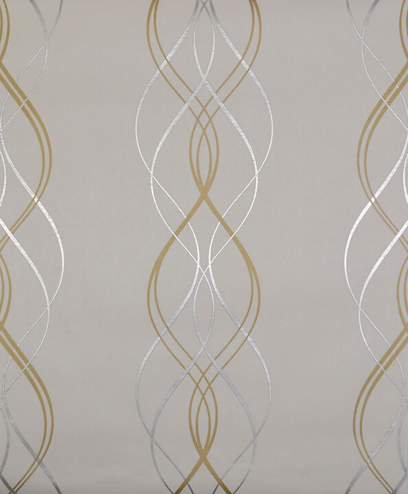 Aurora Gold & Pearl Wallpaper