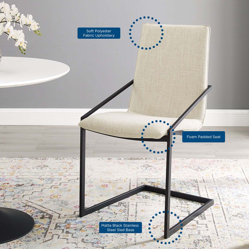 Pitch Upholstered Fabric Dining Armchair image number 7