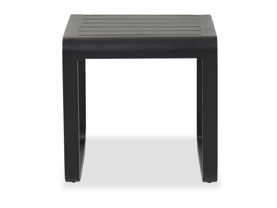 Dakota 20" Square Side Table in Black