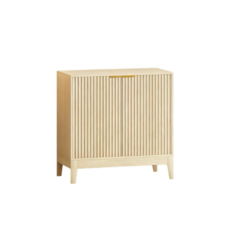31.5" Storage Cabinet, Modern Entryway Accent Cabinet With 2 Fluted Doors And Adjustable Shelf image number 0