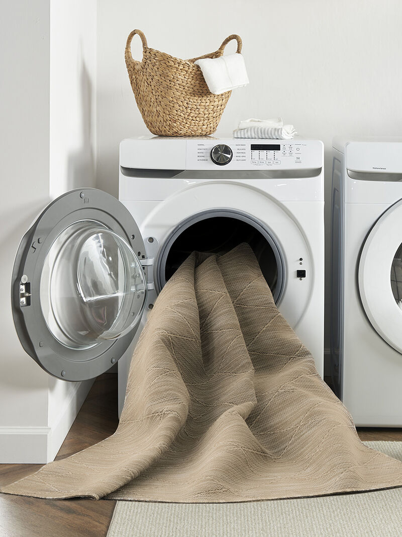 Washable Solutions WSL01 Natural 6' x 9' Rug