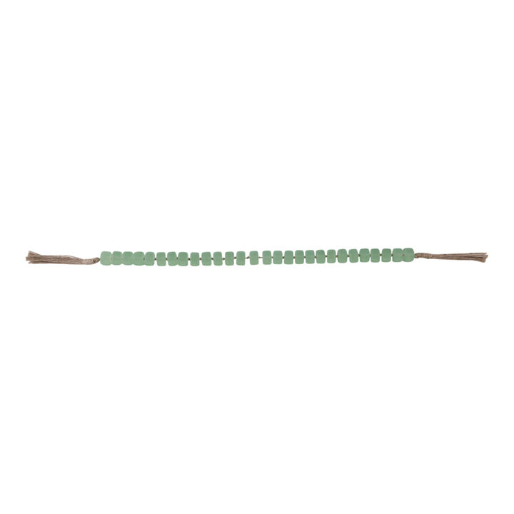 38" Cylinder 1.25" Resin Beaded Garland, Green