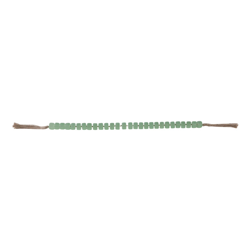 38" Cylinder 1.25" Resin Beaded Garland, Green image number 1