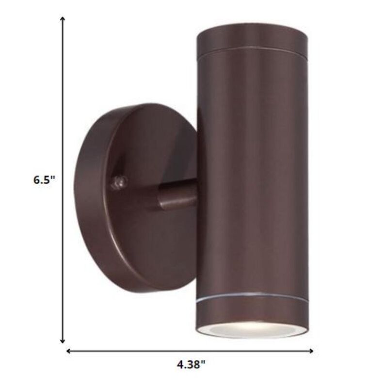 Hivvago Bronze LED Two Light Can Shape Wall Sconce