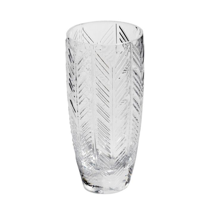 Champagne Glasses ZIG ZAG GLASS Transparent Set of 6, diam. 2.56", H 5.51"