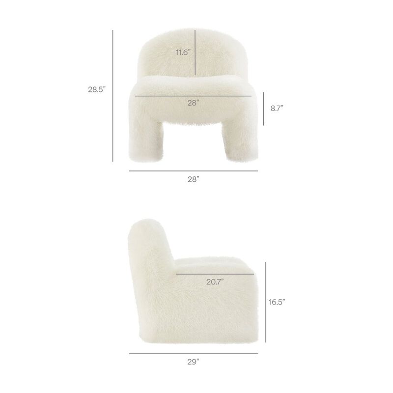 Mina Faux Fur Accent Chair image number 1