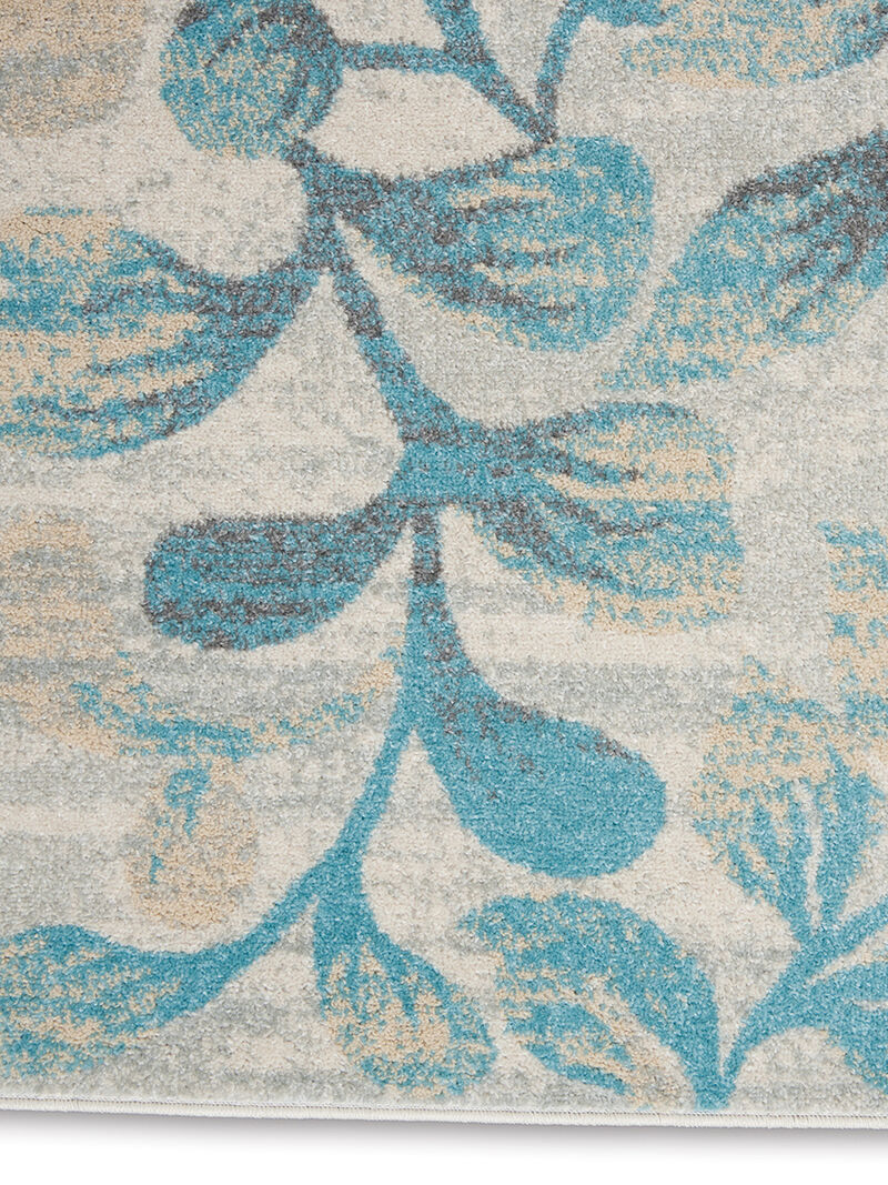 Tranquil TRA03 Ivory/Turquoise 4' x 6' Rug