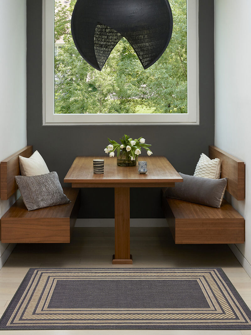 Horizon Indoor/Outdoor HOZ03 Charcoal 3' x 5' Rug