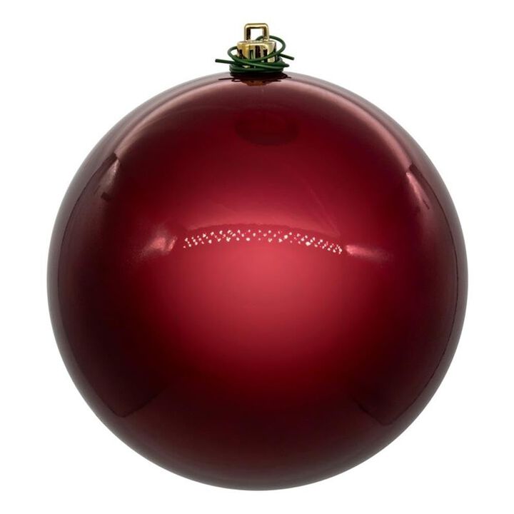 Vickerman Berry Red Pearl UV Drilled Ball Ornament 1 per bag.