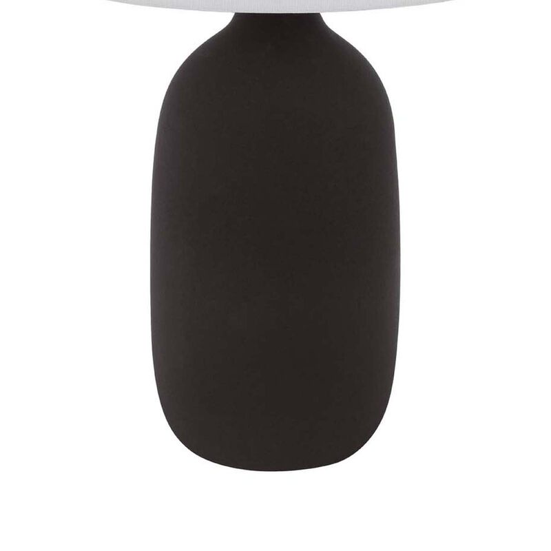 Table Lamp, White Drum Shade, 26 Inch Hotel Quality Black Ceramic Base image number 6