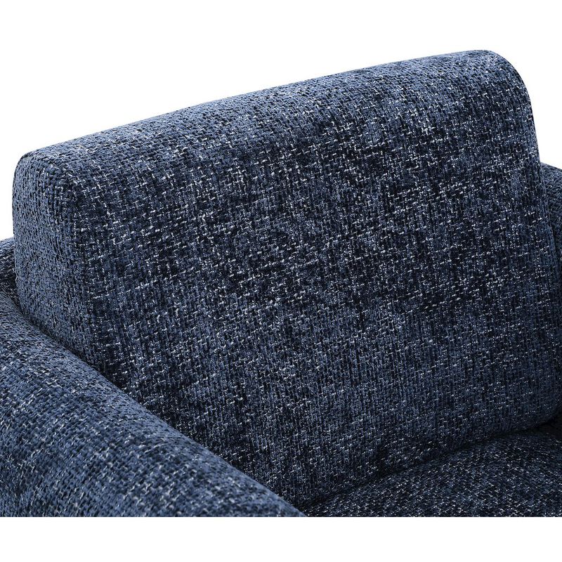 Meridian Furniture Alessandra Navy Chenille Fabric Swivel Accent Chair