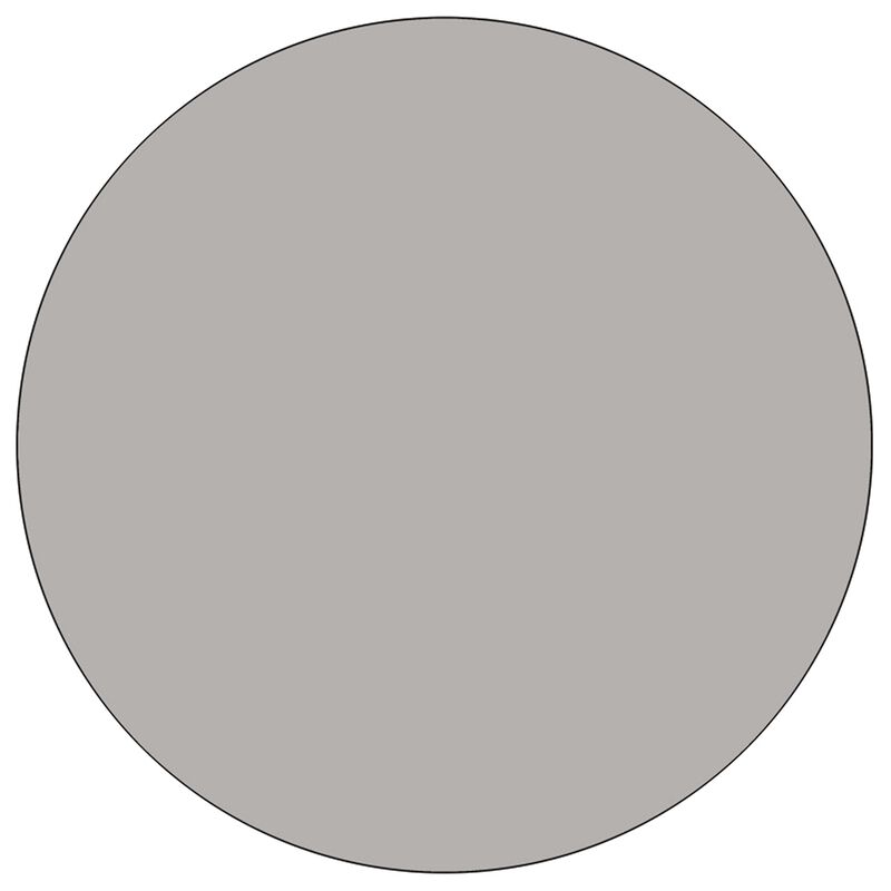 Flash Furniture 42'' Round Grey HP Laminate Activity Table - Standard Height Adjustable Legs