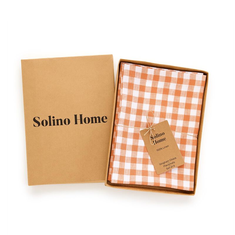 Linen Placemats - Gingham Check image number 3
