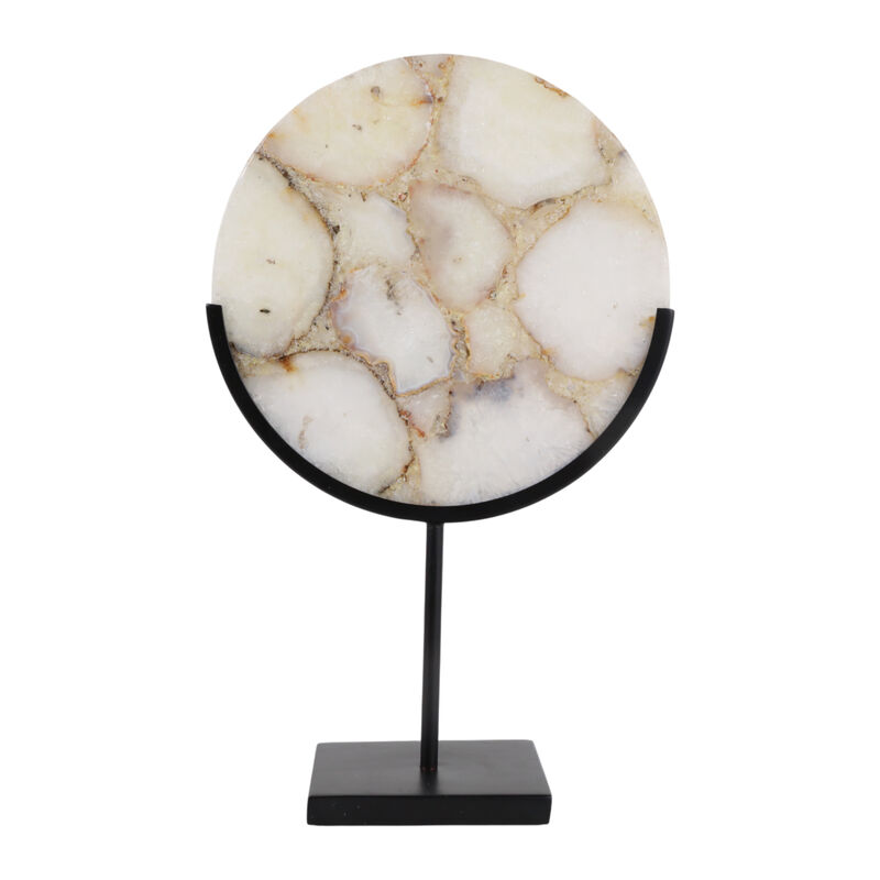 17x10" Agate Disc On Stand, Multi image number 0
