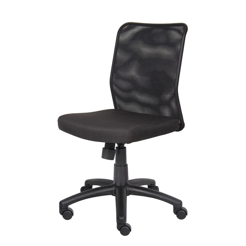 NorStarBoss Office Products Budget Mesh Task Chair without Arms in Black