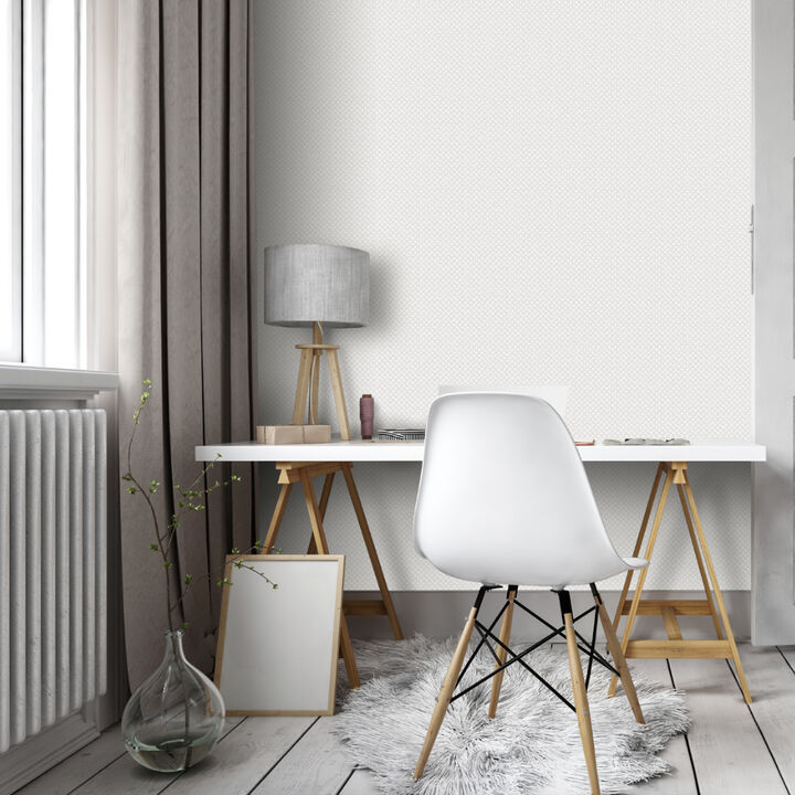 Blomstermala Small Geo Silver Grey Wallpaper 51012