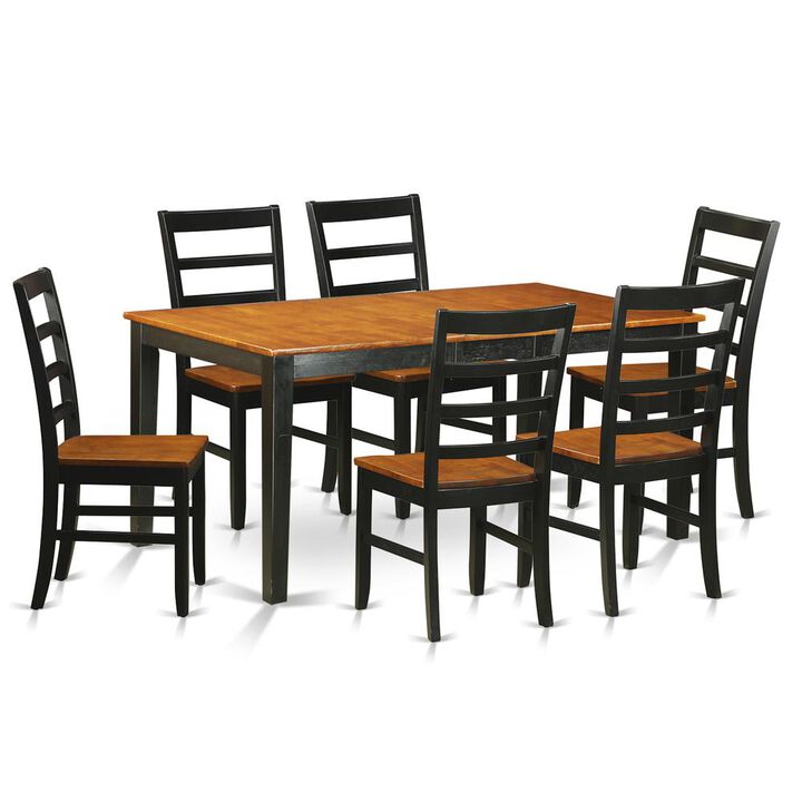 7 PC Table set-Dining Table and 6 Dining Chairs