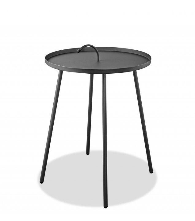 Elegant Round Stainless Steel End Table &ndash; Timeless Modern Look