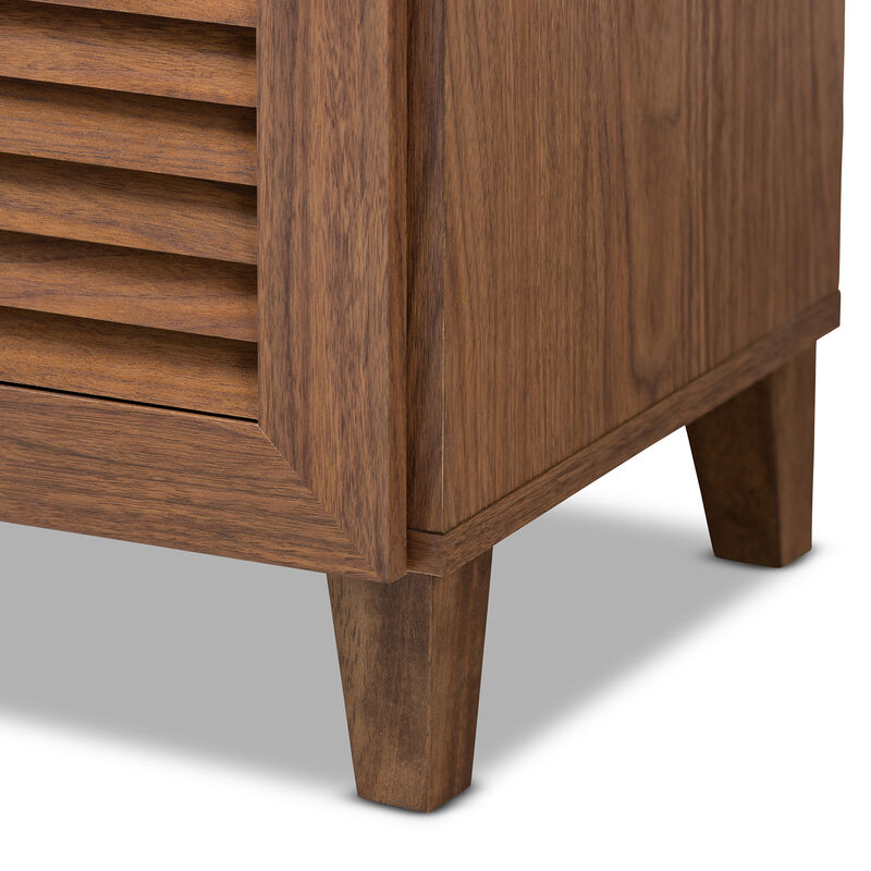 Baxton Studio Coolidge Modern 11 Shelf Wood Shoe Storage Cabinet With Drawer image number 6