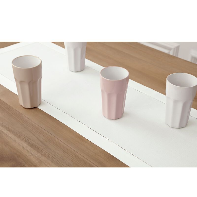 Solino Home Cotton Linen Hemstitch Table Runner &ndash; Handcrafted, Machine Washable, Perfect for Holiday and Everyday Dining